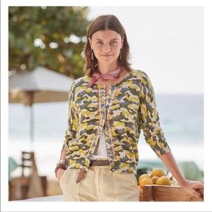 *SOLD* Sundance Tangier Camo Camouflage Embroidered Cardigan Sweater Size Small